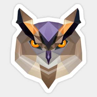 Low Poly Owl Sticker